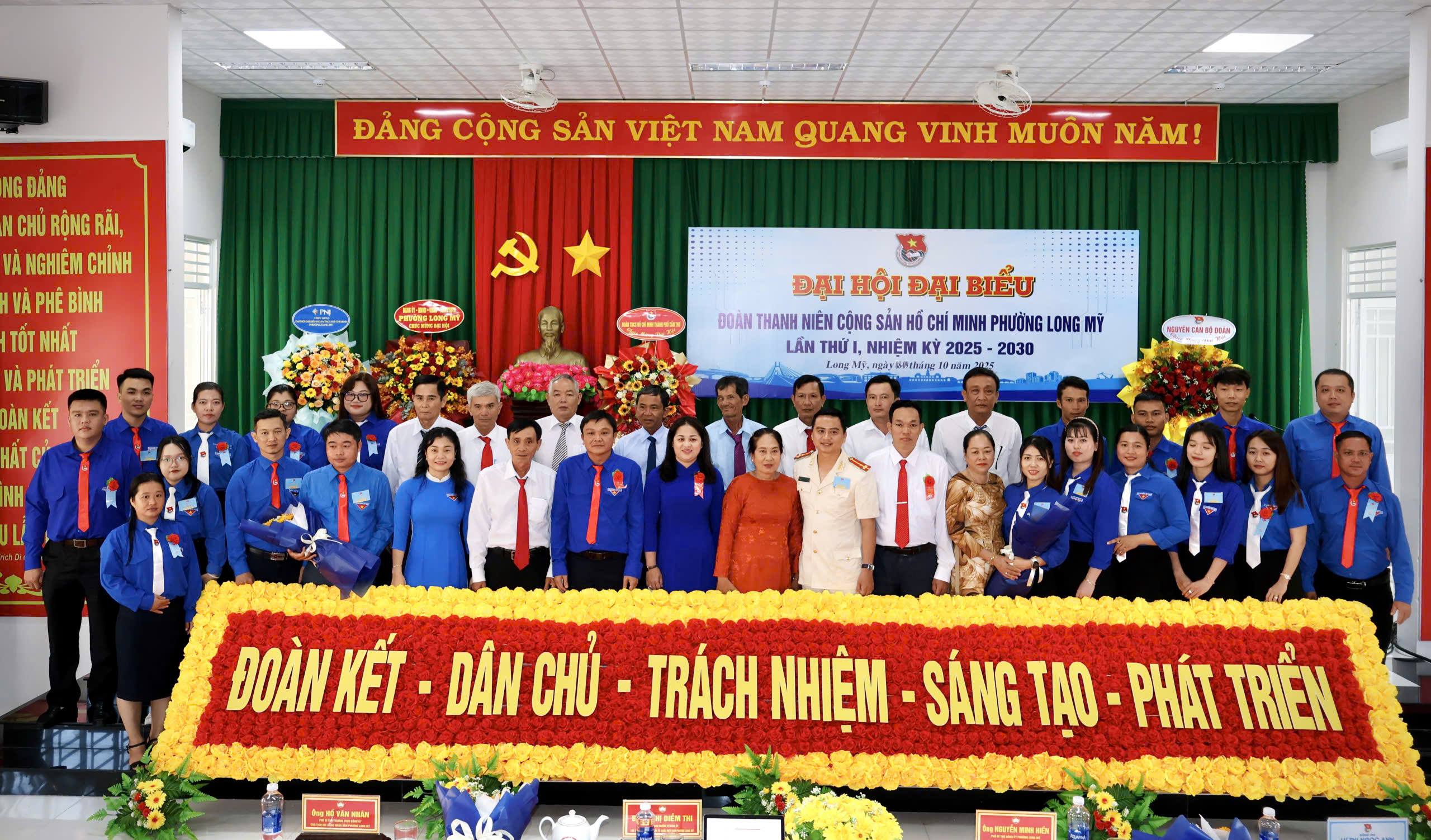 PHƯỜNG LONG MỸ TỔ CHỨC THÀNH CÔNG ĐẠI HỘI ĐẠI BIỂU ĐOÀN TNCS HỒ CHÍ MINH LẦN THỨ I, NHIỆM KỲ 2025 – 2030