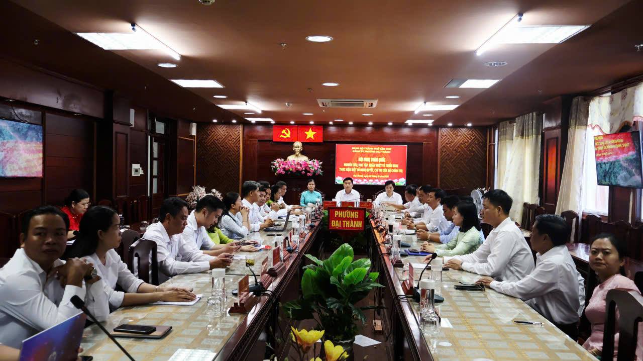 ĐẢNG ỦY PHƯỜNG ĐẠI THÀNH ĐA DẠNG HÌNH THỨC TỔ CHỨC HỌC TẬP, QUÁN TRIỆT NGHỊ QUYẾT