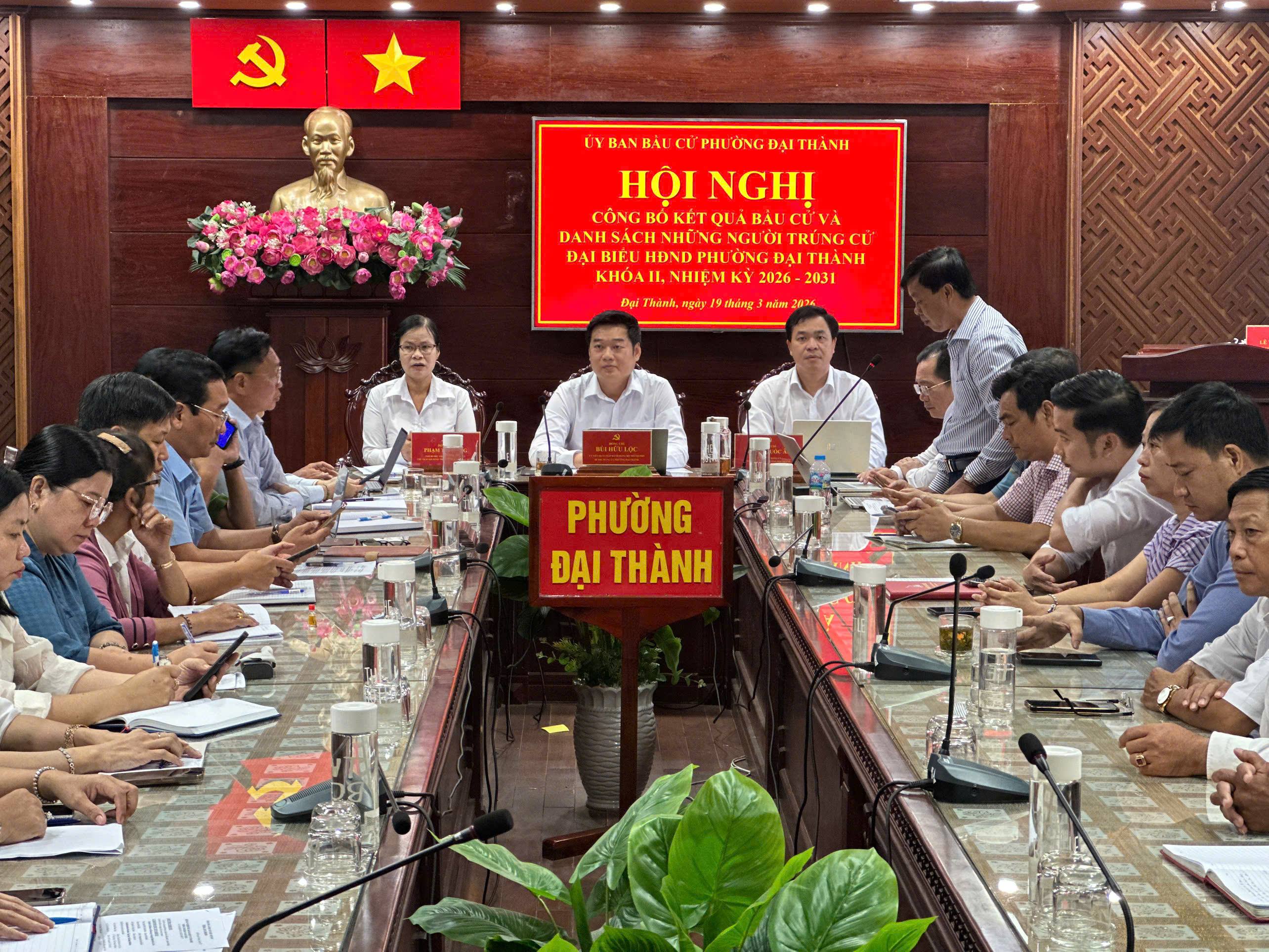 ĐẠI THÀNH CÔNG BỐ KẾT QUẢ BẦU CỬ  HĐND NHIỆM KỲ MỚI