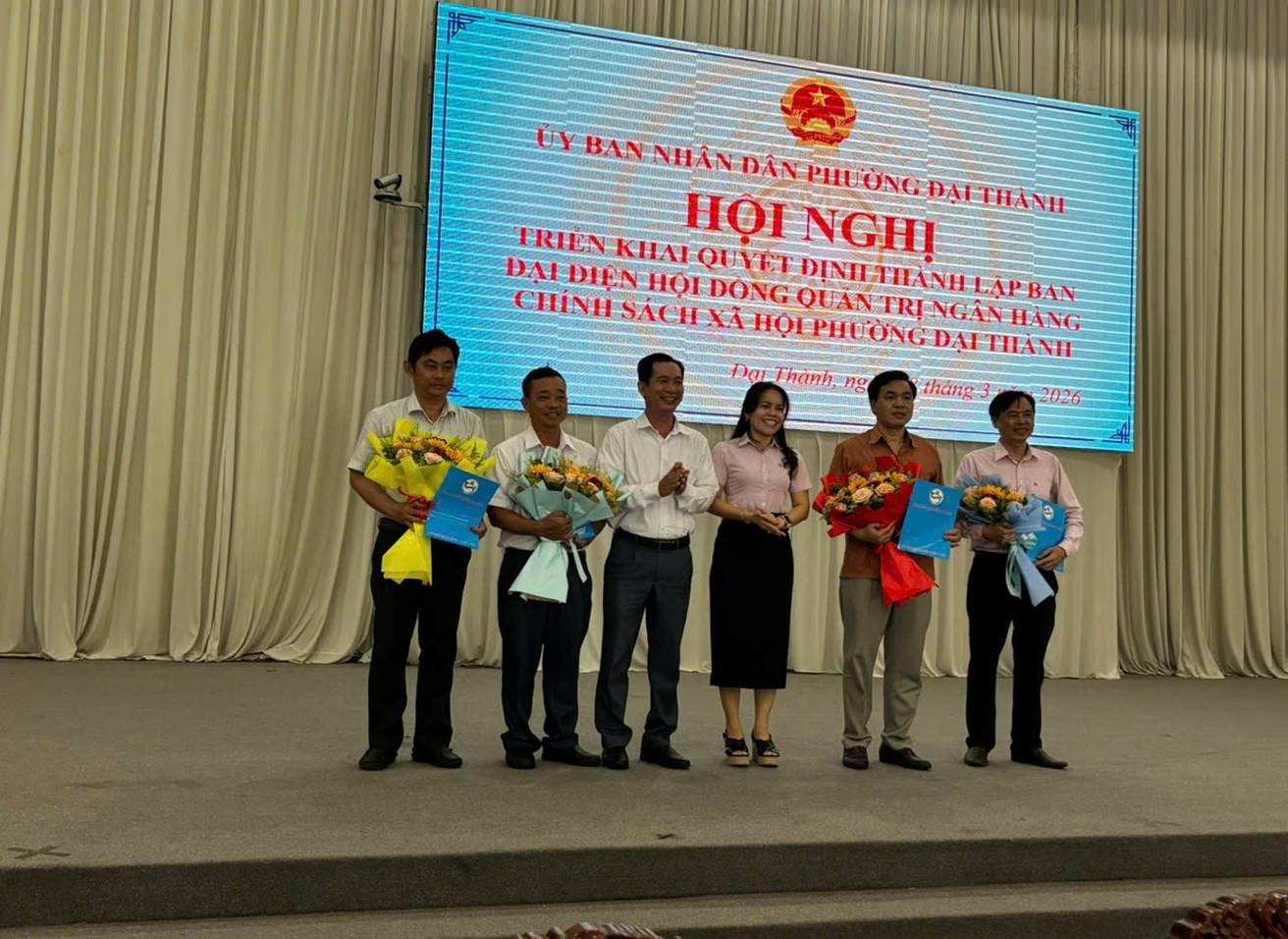 THÀNH LẬP BAN ĐẠI DIỆN HỘI ĐỒNG QUẢN TRỊ NGÂN HÀNG CHÍNH SÁCH XÃ HỘI PHƯỜNG ĐẠI THÀNH