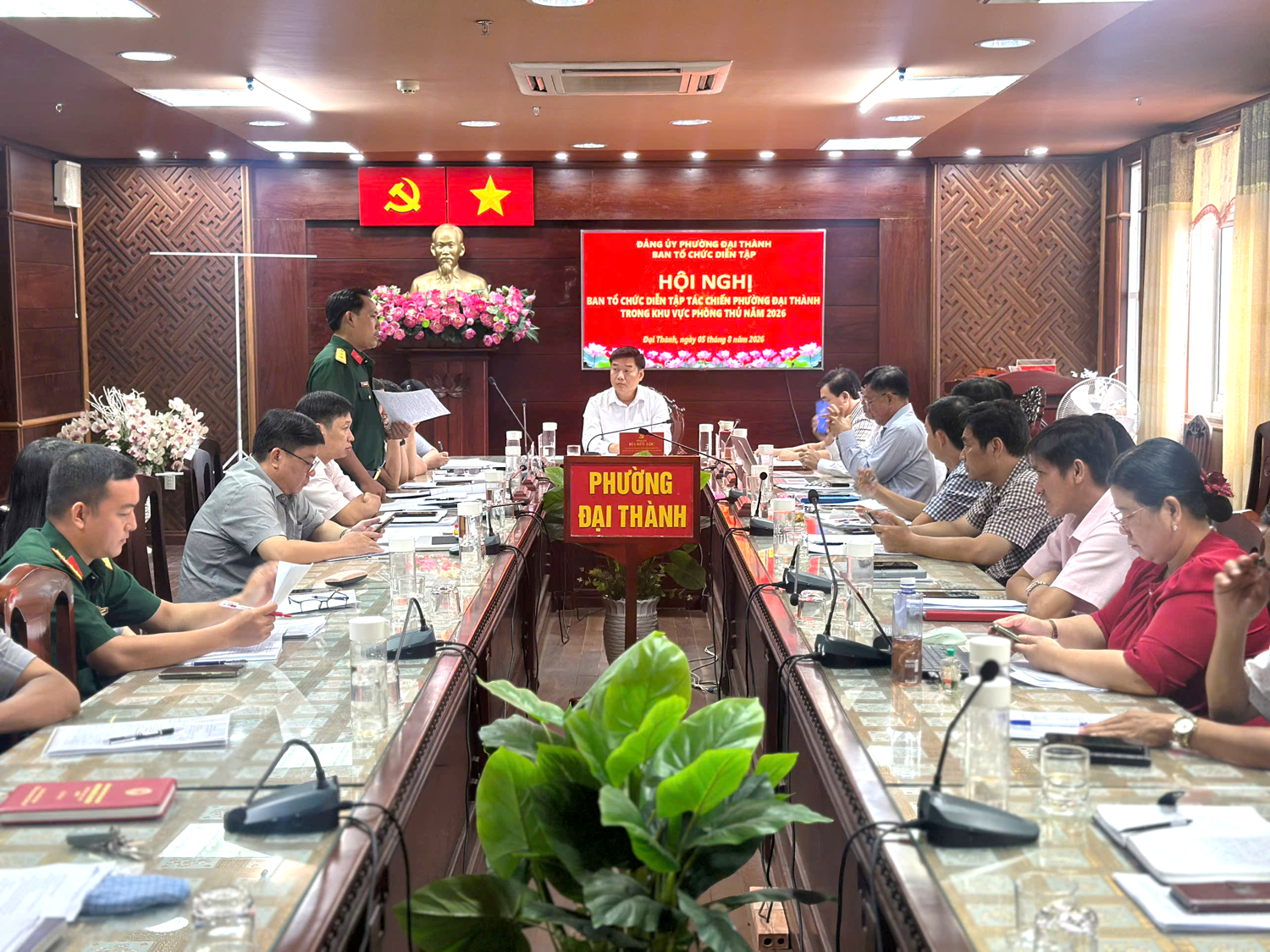 PHƯỜNG ĐẠI THÀNH TRIỂN KHAI KẾ HOẠCH DIỄN TẬP TÁC CHIẾN TRONG KHU VỰC PHÒNG THỦ NĂM 2026