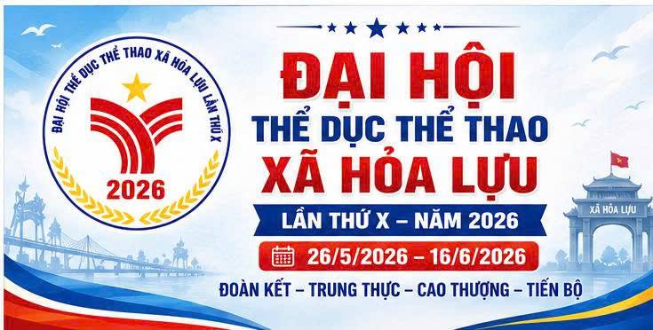 tuyên truyền đại hội thể dục thể thao của xã Hỏa Lựu