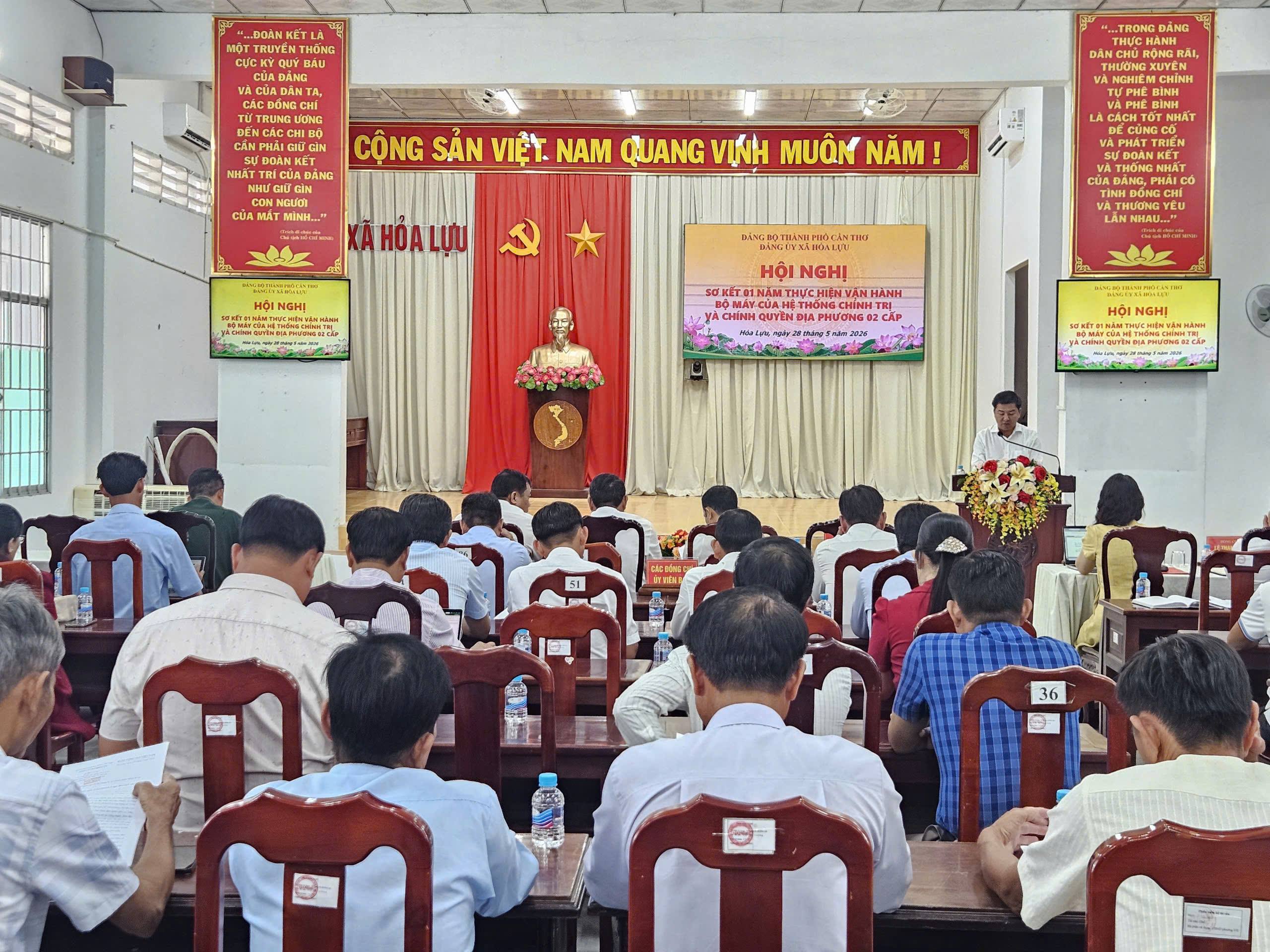 HỎA LỰU - SƠ KẾT 01 NĂM VẬN HÀNH BỘ MÁY CỦA HỆ THỐNG CHÍNH TRỊ CHÍNH QUYỀN ĐỊA PHƯƠNG 2 CẤP