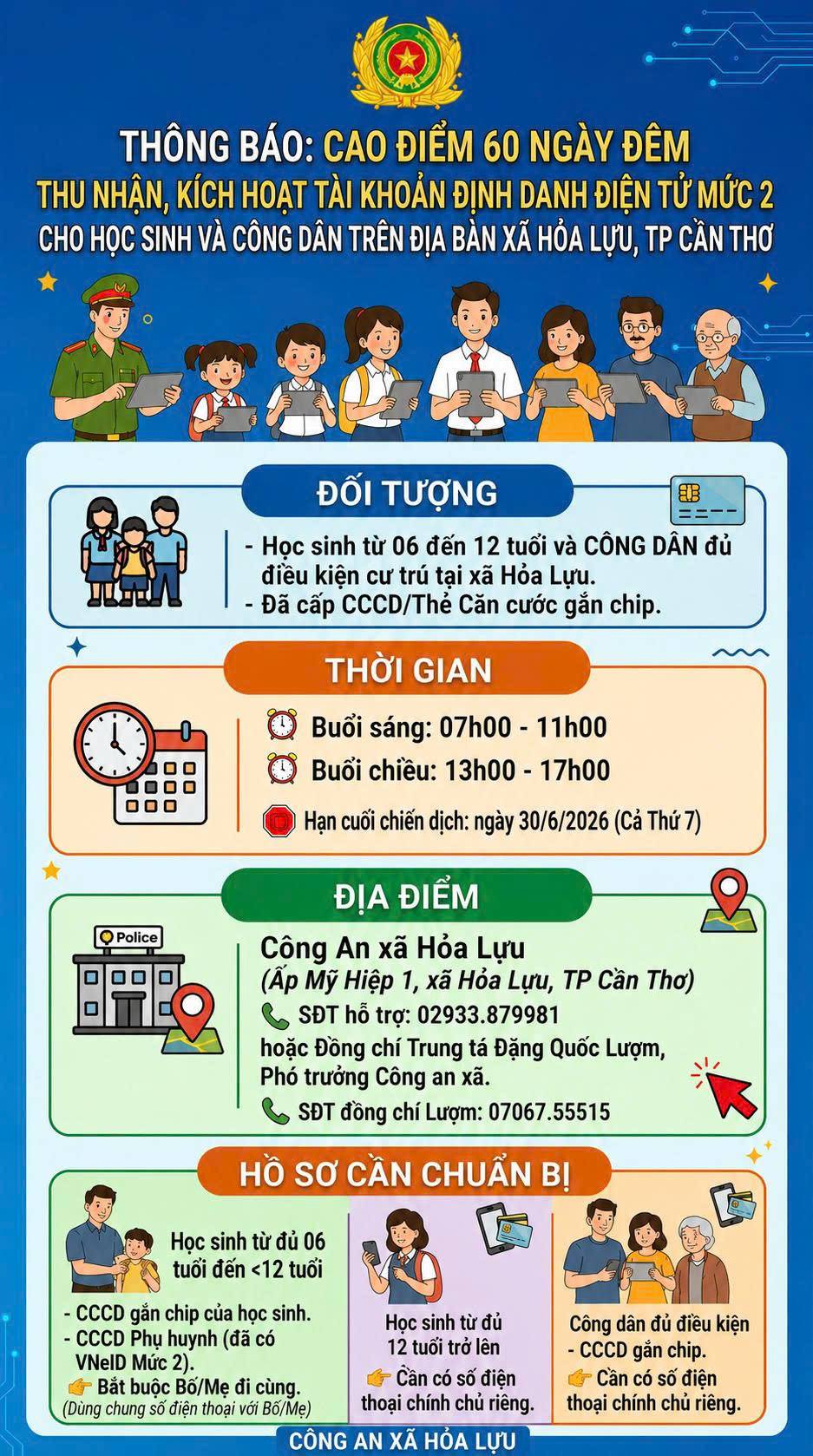 Thông báo thực hiện chiến dịch 60 ngày đêm