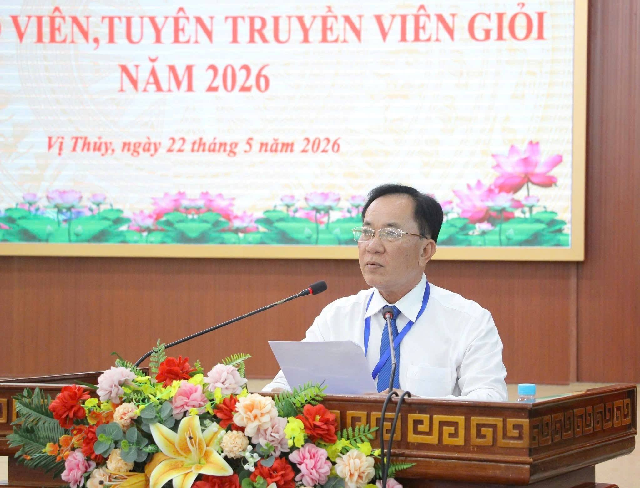 Xã Vị Thuỷ tổ chức Hội thi Báo cáo viên, tuyên truyền viên giỏi năm 2026