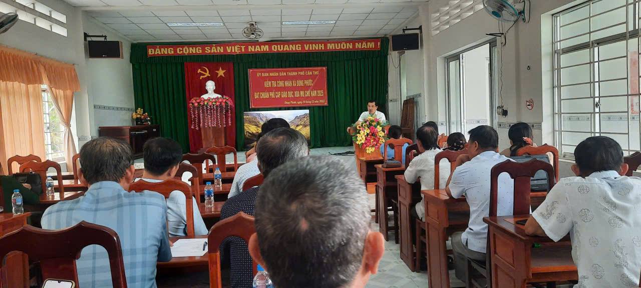 Phó Giám đốc Sở Văn hóa, Thể thao và Du lịch tập huấn công tác Giảm nghèo thông tin tại xã đông phước