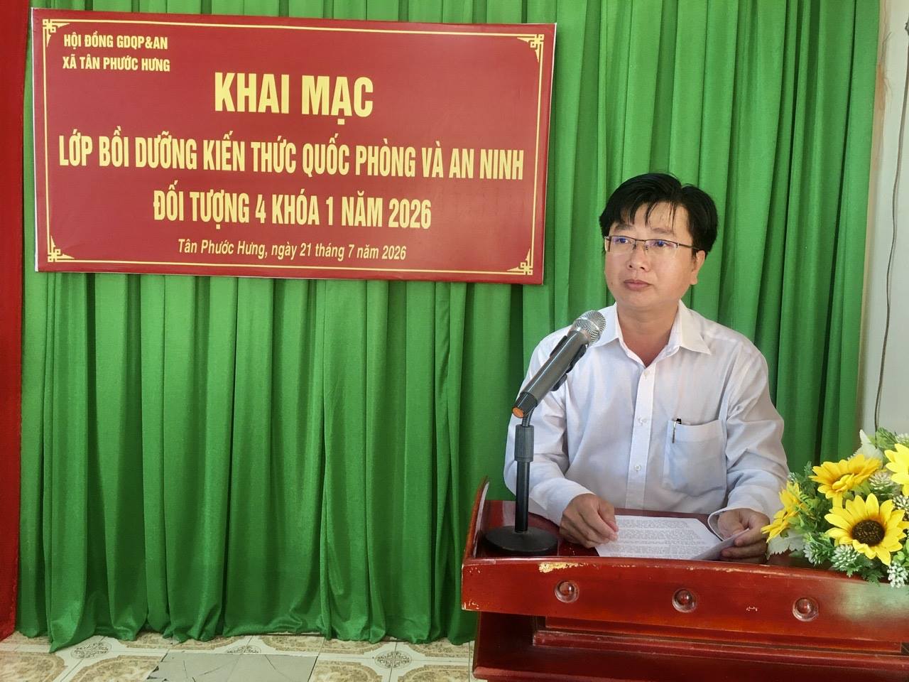 50 học viên tham gia lớp bồi dưỡng kiến thức quốc phòng và an ninh đối tượng 4, khóa I năm 2026