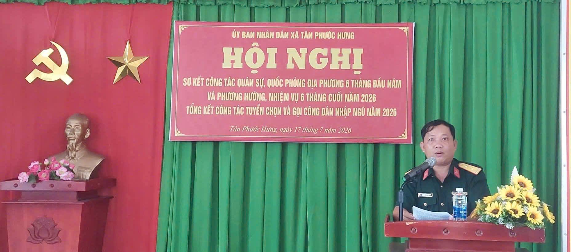 Sơ kết công tác quân sự, quốc phòng địa phương 6 tháng đầu năm 2026