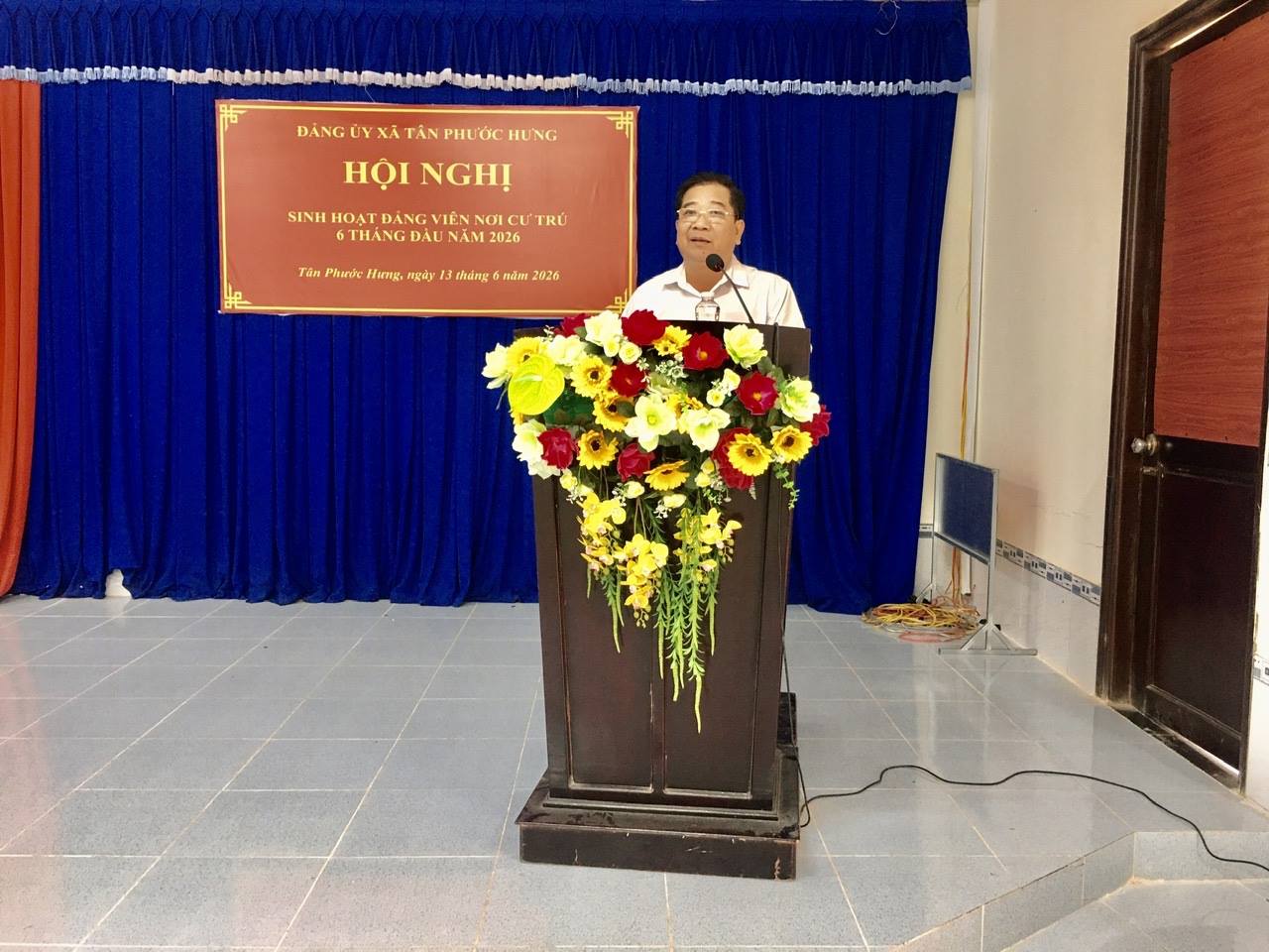 Đảng ủy Xã Tân Phước Hưng tổ chức sinh hoạt đảng viên nơi cư trú 6 tháng đầu năm 2026