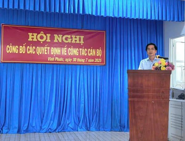 VĨNH PHƯỚC TỔ CHỨC HỘI NGHỊ CÔNG BỐ CÁC QUYẾT VỀ CÔNG TÁC CÁN BỘ