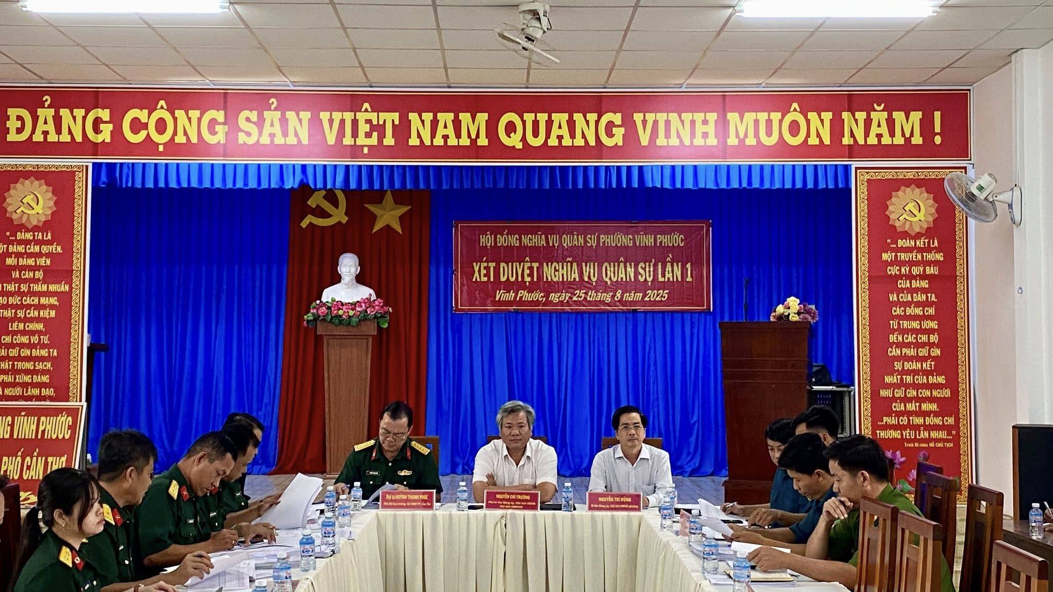 Vĩnh Phước tổ chức hội nghị xét duyệt nghĩ vụ quân sự lần 1