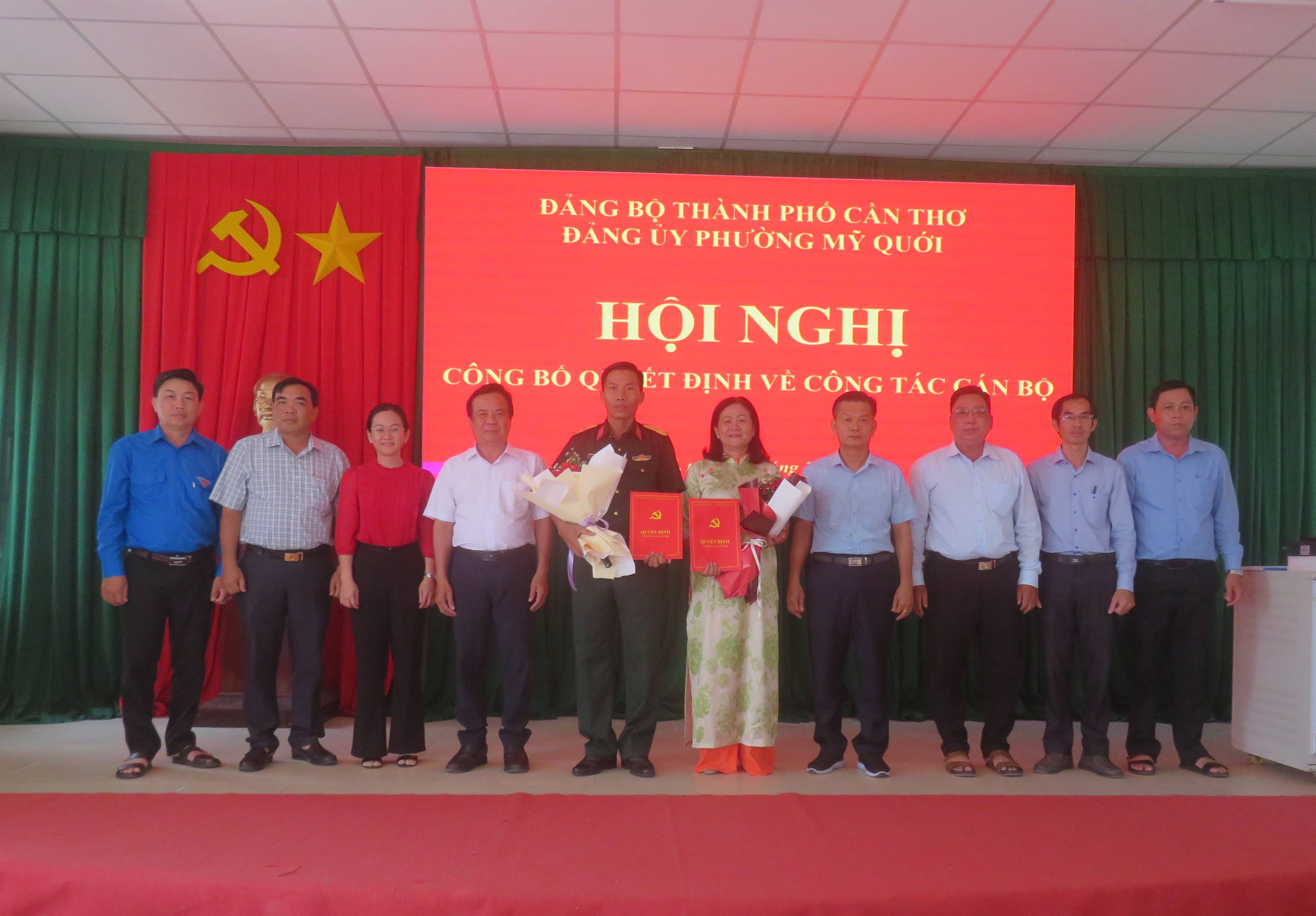 PHƯỜNG MỸ QUỚI CÔNG BỐ QUYẾT ĐỊNH CỦA BAN THƯỜNG VỤ THÀNH ỦY CẦN THƠ VỀ CÔNG TÁC CÁN BỘ