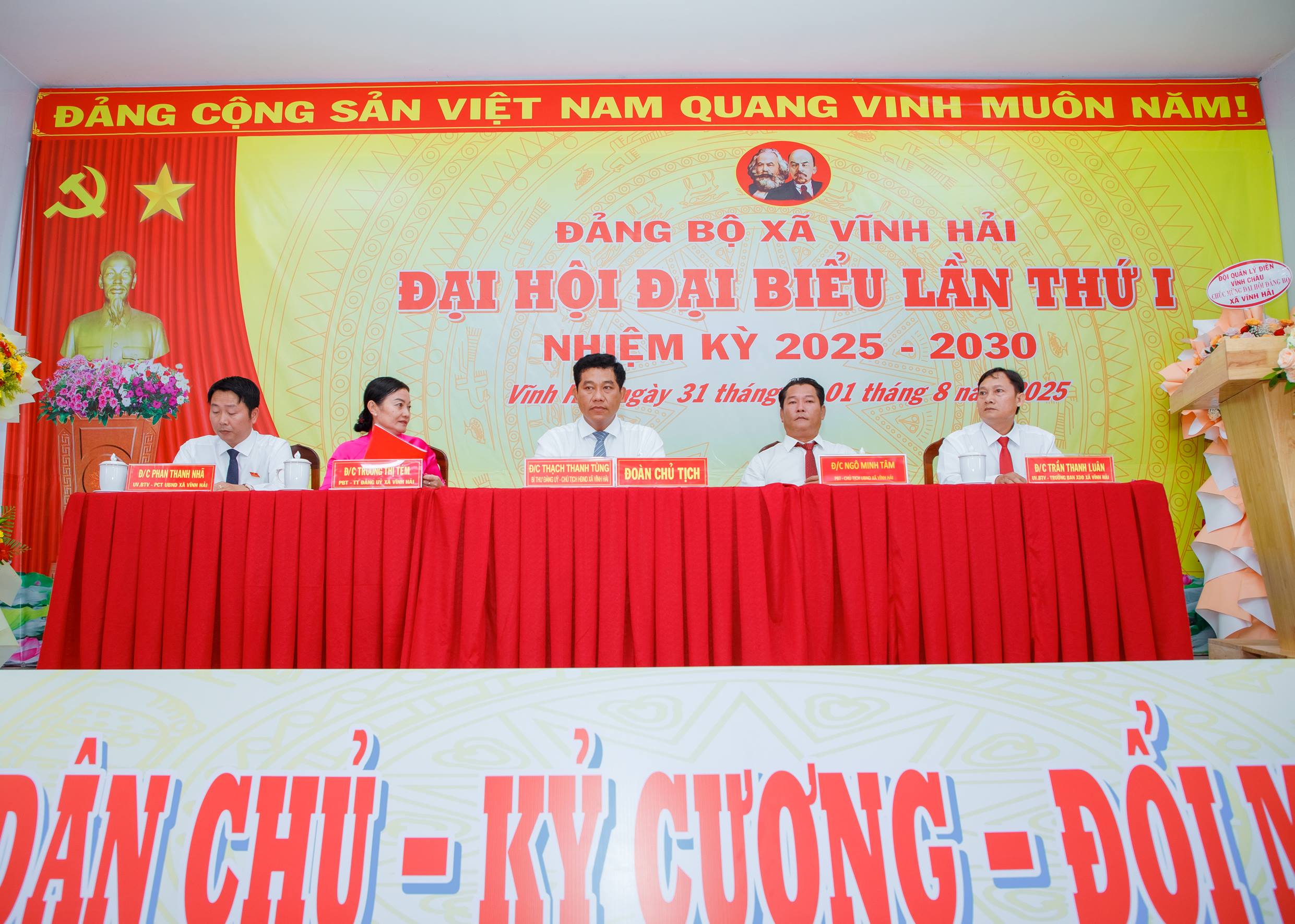 ĐẢNG BỘ XÃ VĨNH HẢI LONG TRỌNG TỔ CHỨC ĐẠI HỘI ĐẠI BIỂU LẦN THỨ I NHIỆM KỲ 2025 - 2030