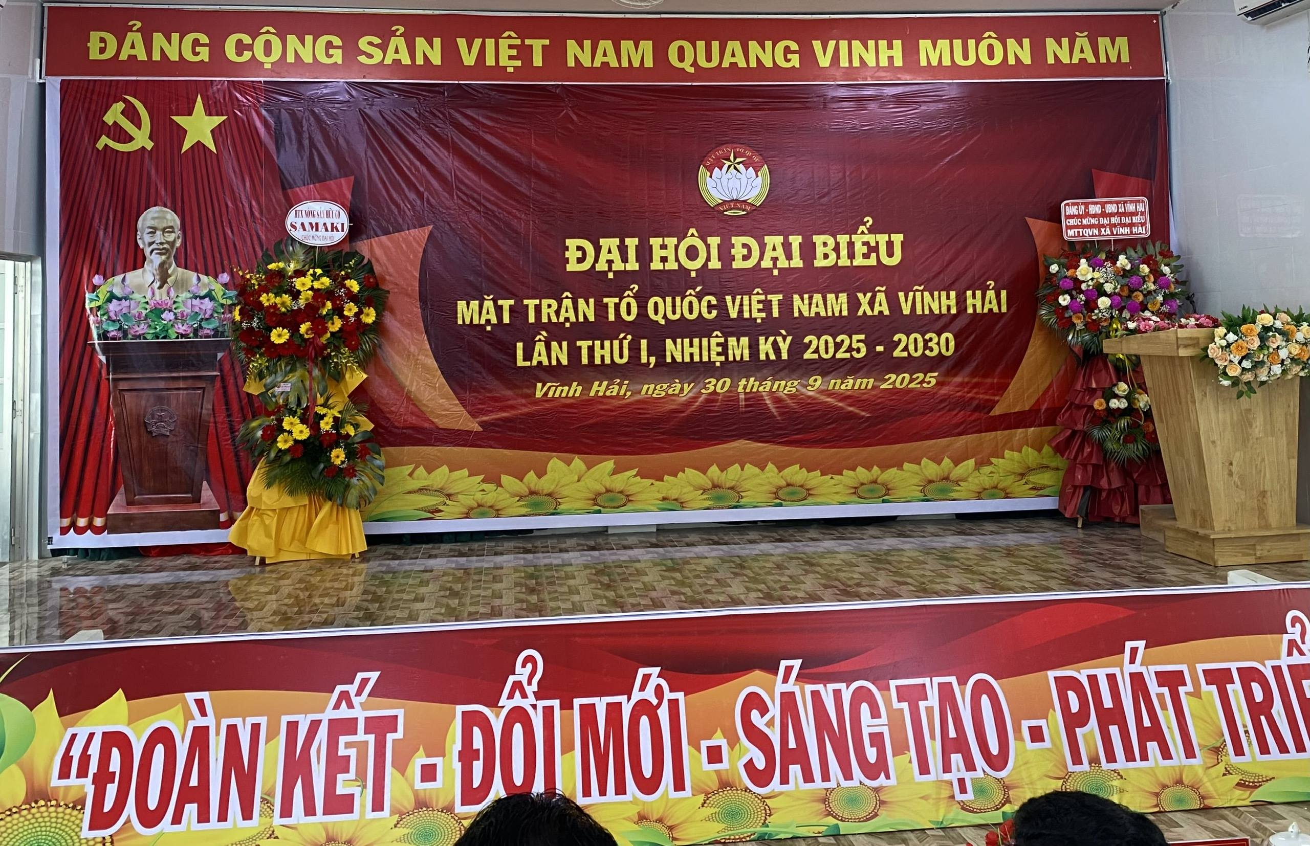 Ủy ban Mặt trận Tổ quốc Việt Nam xã Vĩnh Hải tổ chức Đại hội Đại biểu Mặt trận Tổ quốc Việt Nam xã lần thứ I, nhiệm kỳ 2025 - 2030