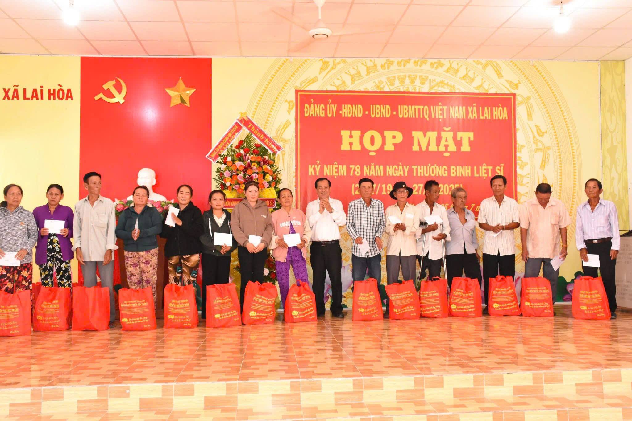 Xã Lai Hòa tổ chức các hoạt động tri ân nhân dịp 78 năm ngày Thương binh-Liệt sĩ (27/7/1947-27/7/2025)