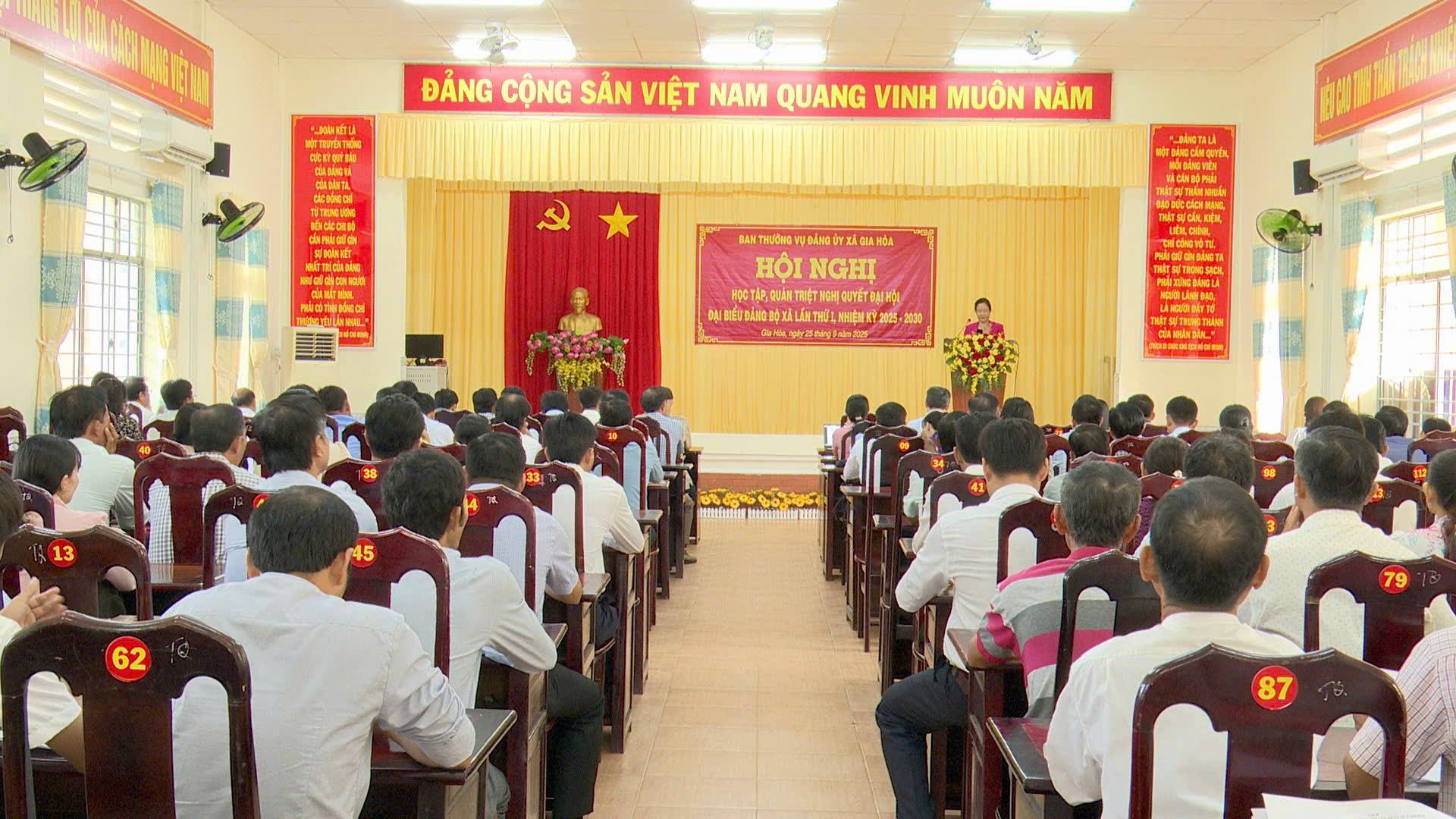Đảng bộ xã Gia Hòa ban hành Chương trình hành động thực hiện Nghị quyết Đại hội Đảng bộ xã Gia Hòa lần thứ I, nhiệm kỳ 2025–2030