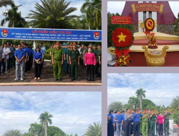 DÂNG HƯƠNG, THẮP HƯƠNG TƯỞNG NIỆM CÁC ANH HÙNG LIỆT SĨ TẠI NGHĨA TRANG LIỆT SĨ LONG PHÚ