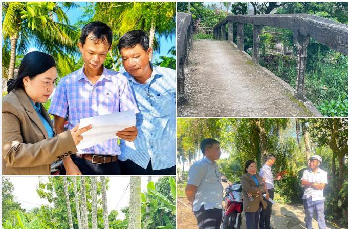 Bí thư Đảng ủy xã Tân Thạnh khảo sát các tuyến giao thông nông thôn, cầu dân sinh trên địa bàn xã