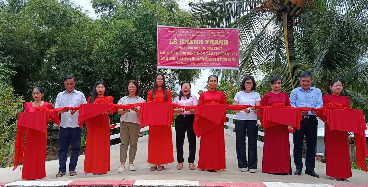 LỄ KHÁNH THÀNH CÔNG TRÌNH DUY TU, SỬA CHỮA CẦU GIAO THÔNG NÔNG THÔN (CẦU TẬP ĐOÀN 6-7)
