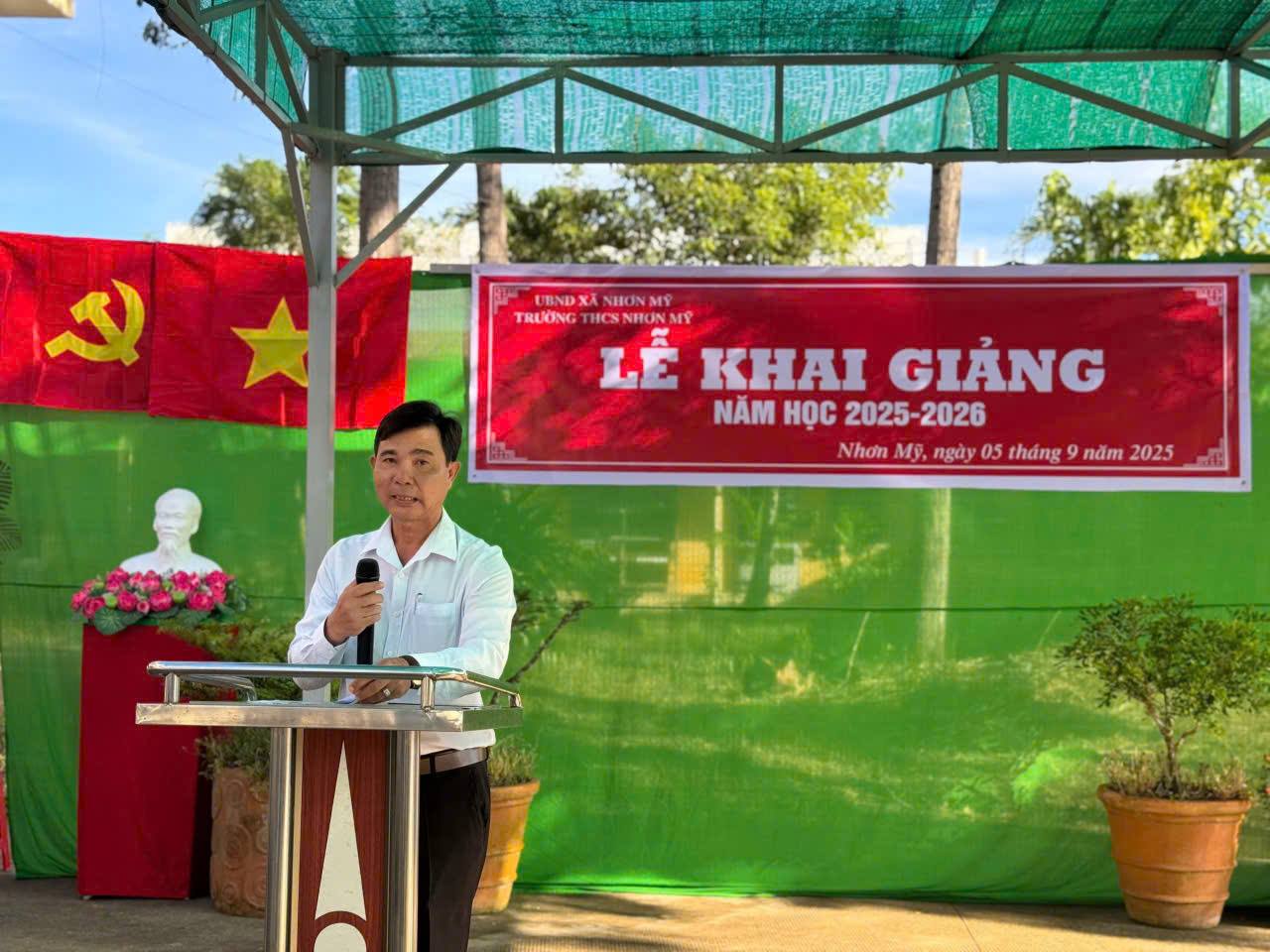Các trường Mẫu giáo, Tiểu học, Trung học cơ sở trên địa bàn xã Nhơn Mỹ long trọng tổ chức Lễ khai giảng năm học mới 2025 – 2026