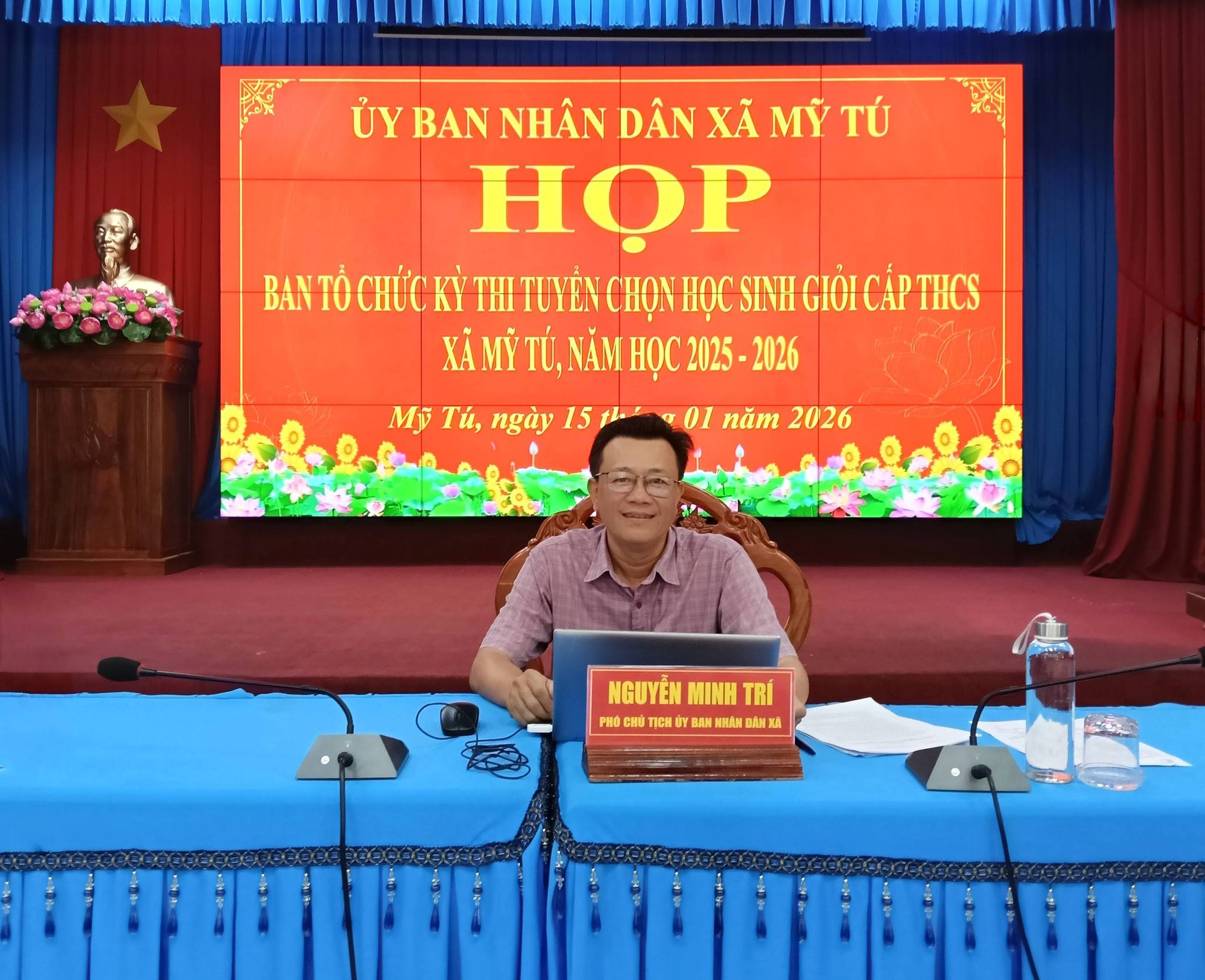 Xã Mỹ Tú họp Ban Tổ chức kỳ thi tuyển chọn học sinh giỏi cấp THCS năm học 2025 - 2026