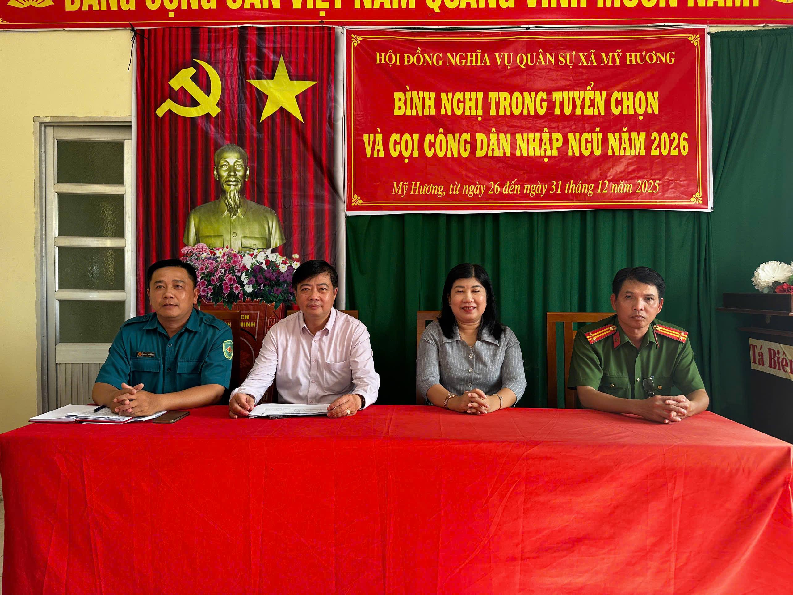 MỸ HƯƠNG BÌNH NGHỊ CÔNG KHAI RA DÂN CÔNG TÁC TUYỂN CHỌN, GỌI CÔNG DÂN NHẬP NGŨ NĂM 2026