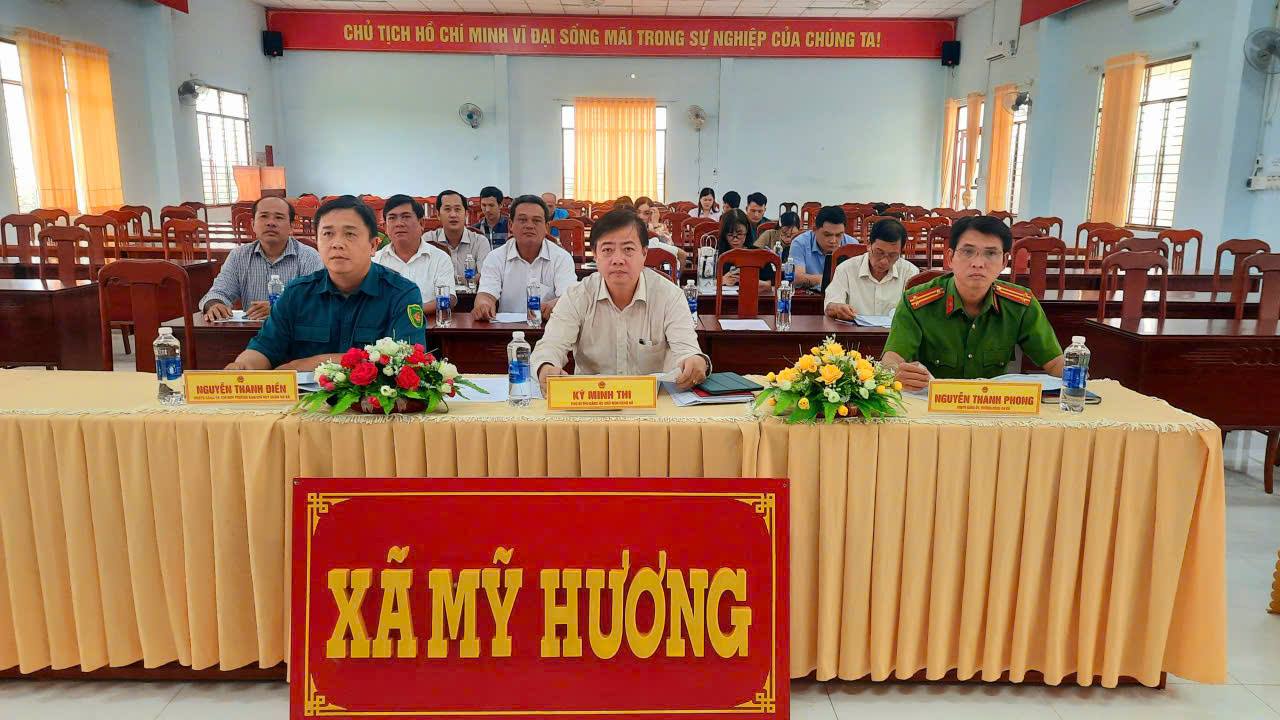 XÃ MỸ HƯƠNG THAM DỰ HỘI NGHỊ TRỰC TUYẾN HỘI ĐỒNG NGHĨA VỤ QUÂN SỰ THÀNH PHỐ CẦN THƠ