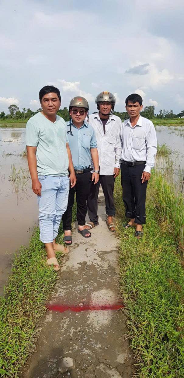 XÃ MỸ HƯƠNG KHẢO SÁT, BÀN GIAO MẶT BẰNG CHO ĐƠN VỊ THI CÔNG CÔNG TRÌNH LỘ LIÊN ẤP TÀ ÂN B - BỐ LIÊN 3, XÃ MỸ HƯƠNG