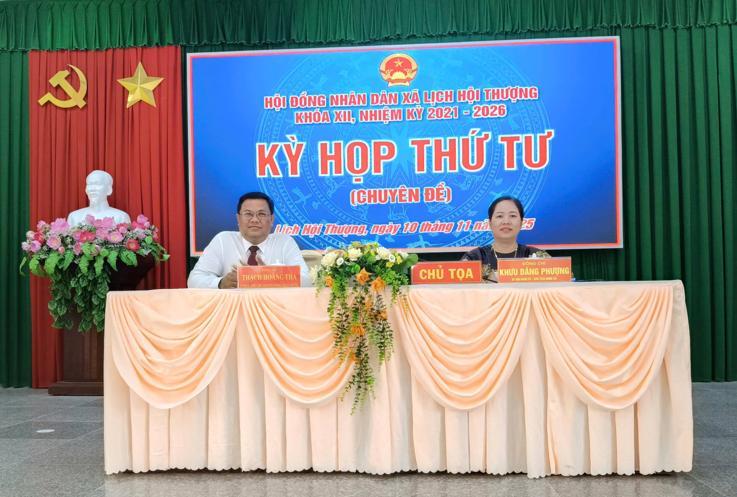 HĐND XÃ LỊCH HỘI THƯỢNG TỔ CHỨC KỲ HỌP THỨ TƯ, KHÓA XII, NHIỆM KỲ 2021 - 2026