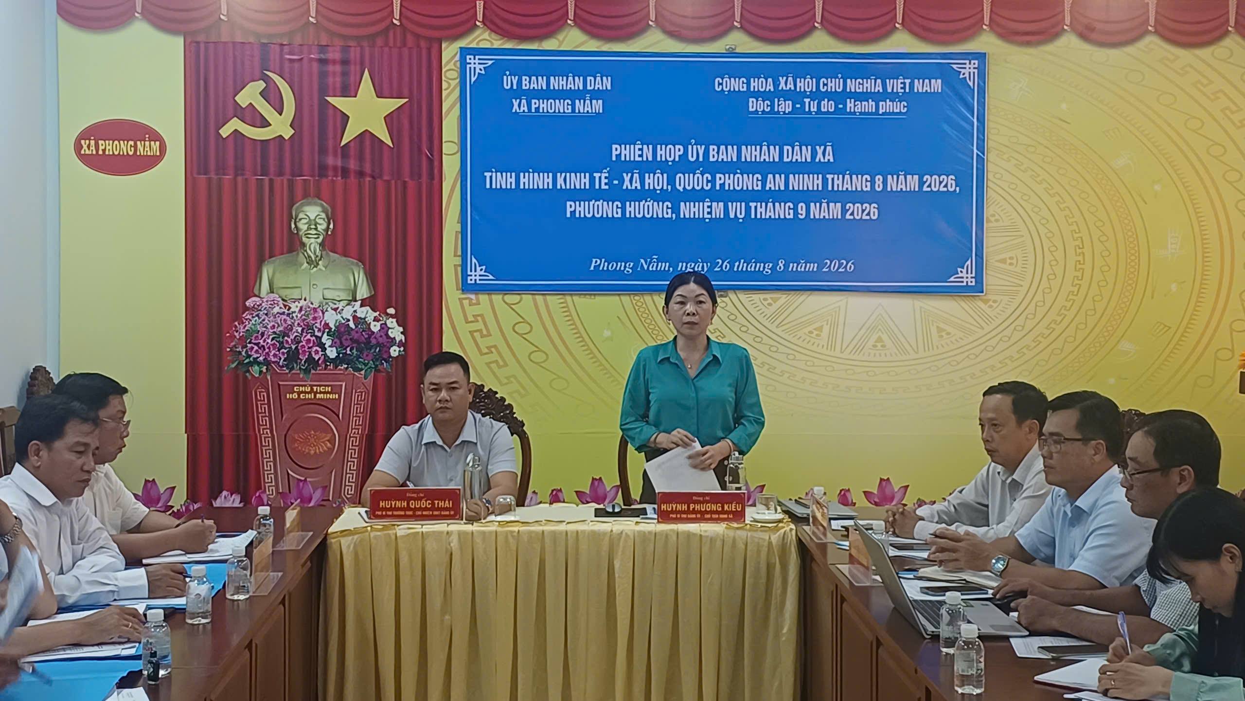 UBND XÃ PHONG NẪM TỔ CHỨC PHIÊN HỌP THÁNG 8 NĂM 2026