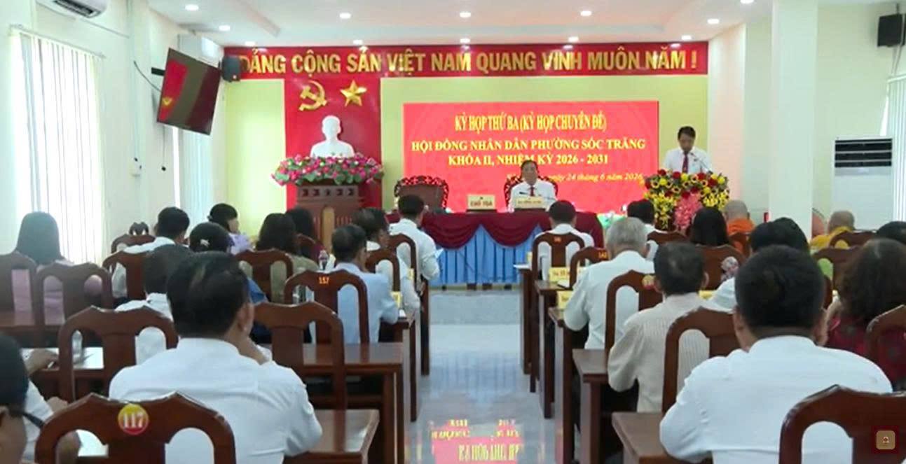 HĐND phường Sóc Trăng tổ chức Kỳ họp thứ Ba chuyên đề khóa II, nhiệm kỳ 2026 2031