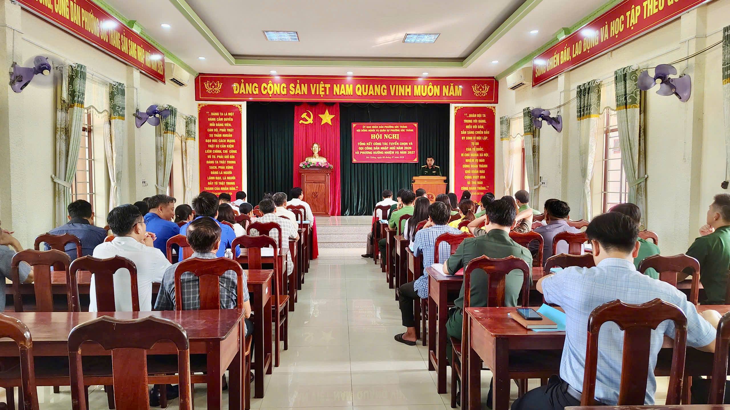 Phường Sóc Trăng tổng kết công tác tuyển chọn và gọi công dân nhập ngũ năm 2026