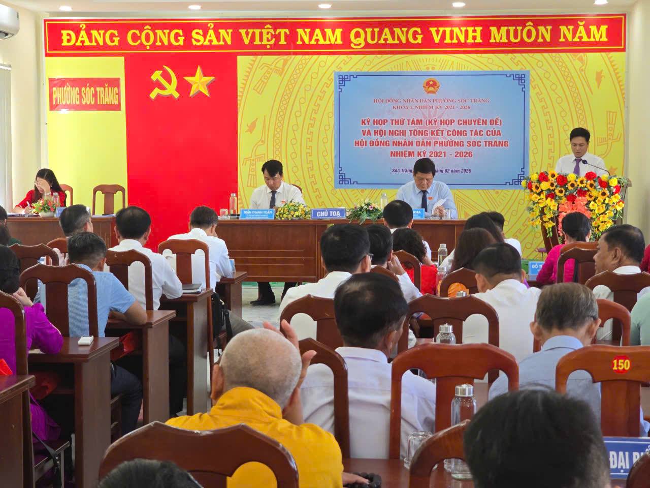 Hội đồng nhân dân phường Sóc Trăng tổ chức Kỳ họp thứ Tám (chuyên đề) và Tổng kết hoạt động nhiệm kỳ 2021 – 2026