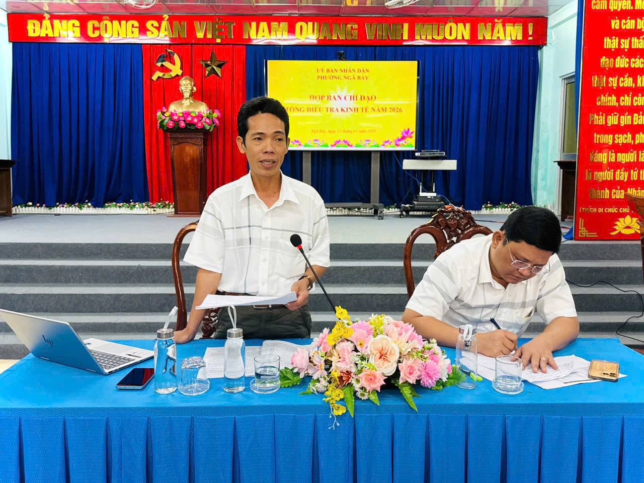 Phường Ngã Bảy đẩy nhanh tiến độ Tổng điều tra kinh tế 2026, quyết tâm hoàn thành đúng kế hoạch