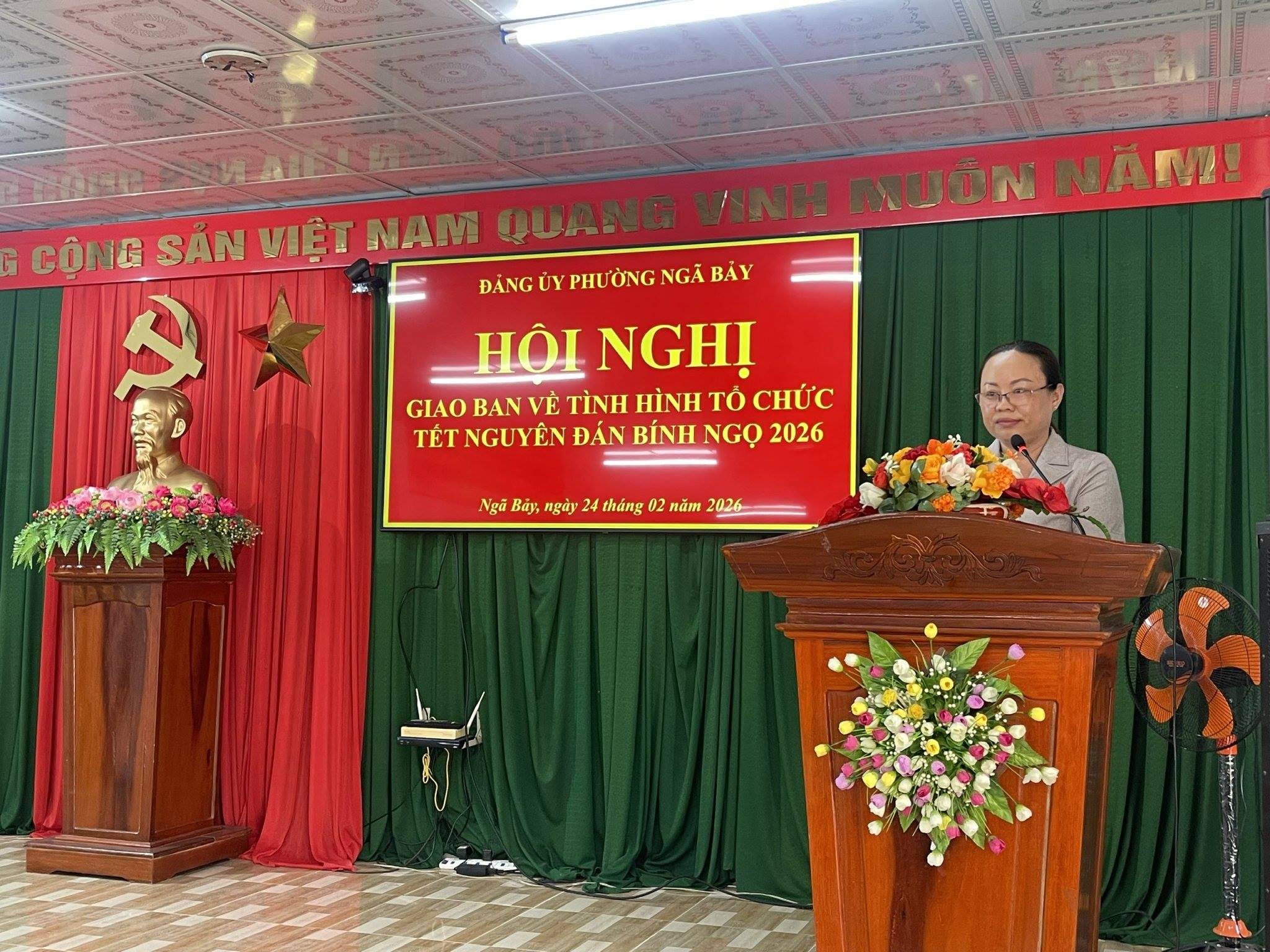 Đảng ủy phường Ngã Bảy tổ chức họp giao ban đánh giá tình hình tổ chức Tết Nguyên đán Bính Ngọ năm 2026