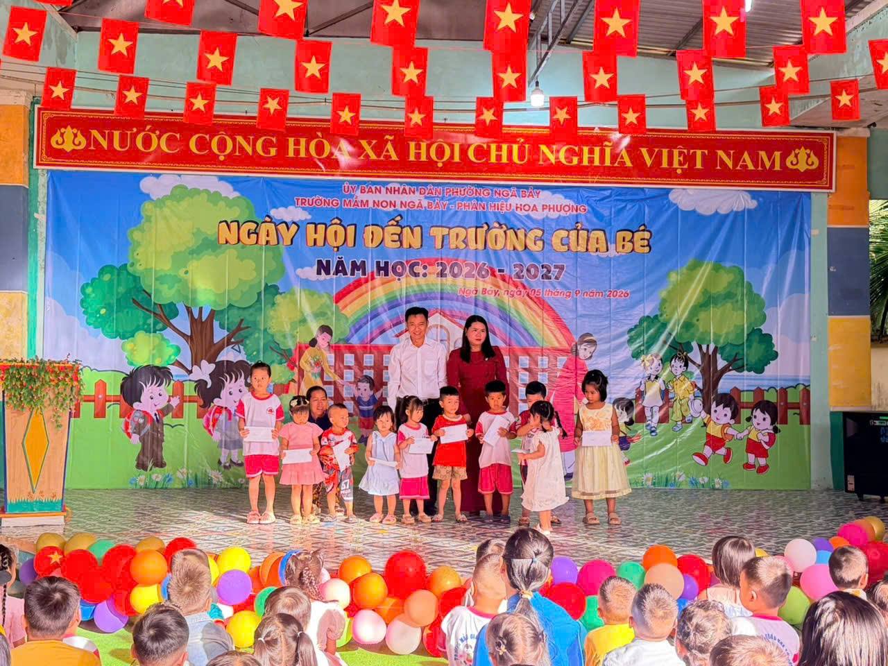 TRƯỜNG MẦM NON NGÃ BẢY TỔ CHỨC NGÀY HỘI ĐẾN TRƯỜNG NĂM HỌC 2026 – 2027