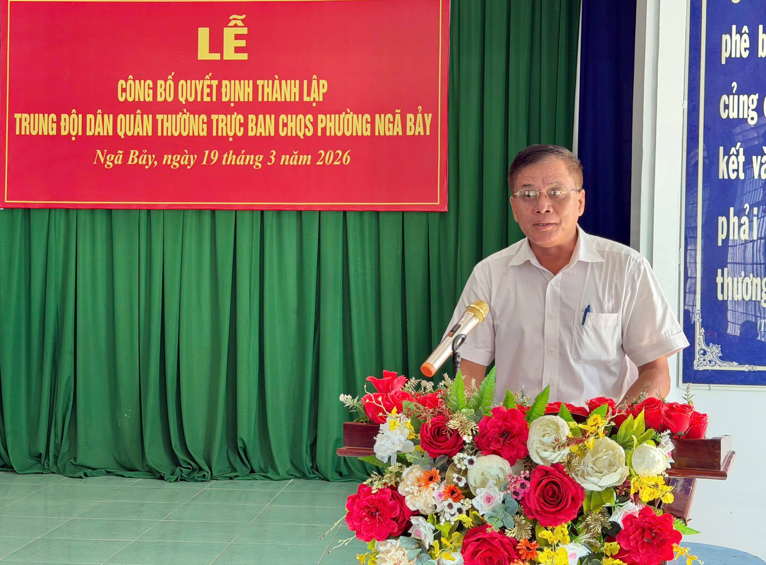 Thành lập Trung đội dân quân thường trực thuộc Ban Chỉ huy Quân sự phường Ngã Bảy