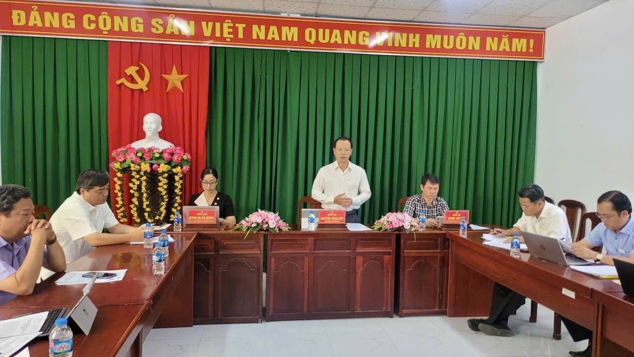 Xã Đông Phước họp Ban chỉ đạo bầu cử về tiến độ thực hiện công tác bầu cử Đại biểu Quốc hội khóa XVI và đại biểu HĐND các cấp, nhiệm kỳ 2026 - 2031