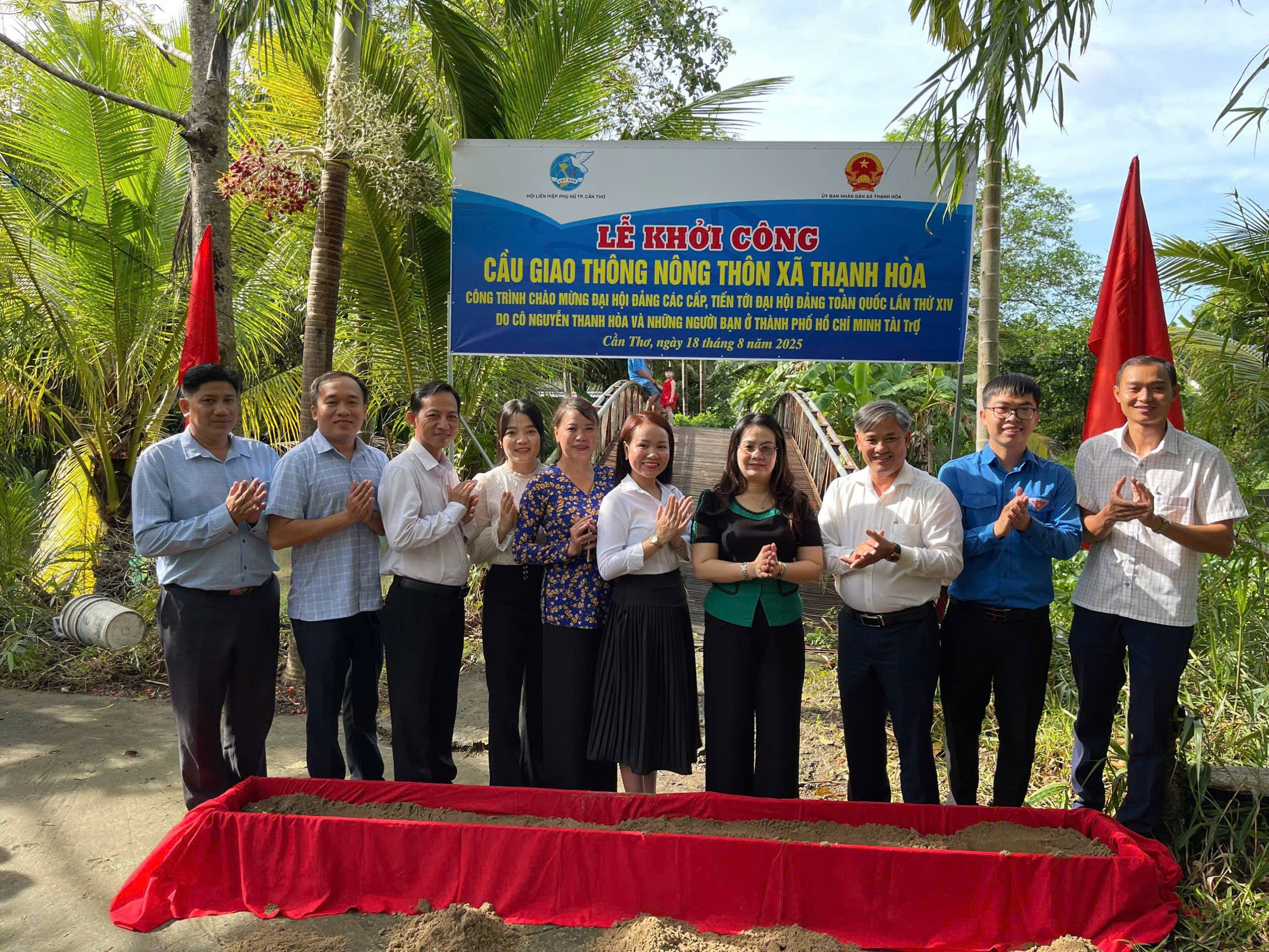 Lễ khởi công xây dựng cầu giao thông nông thôn tại xã Thạnh Hòa