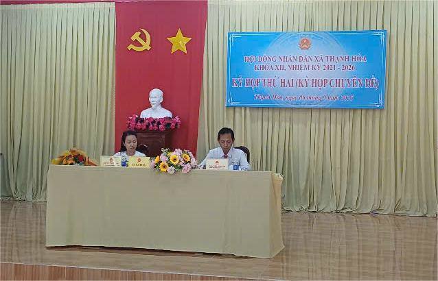 Kỳ họp thứ Hai (Kỳ họp chuyên đề) HĐND xã Thạnh Hòa khóa XII, nhiệm kỳ 2021 – 2026 quyết định nhiều nội dung quan trọng trong năm 2025-2026.