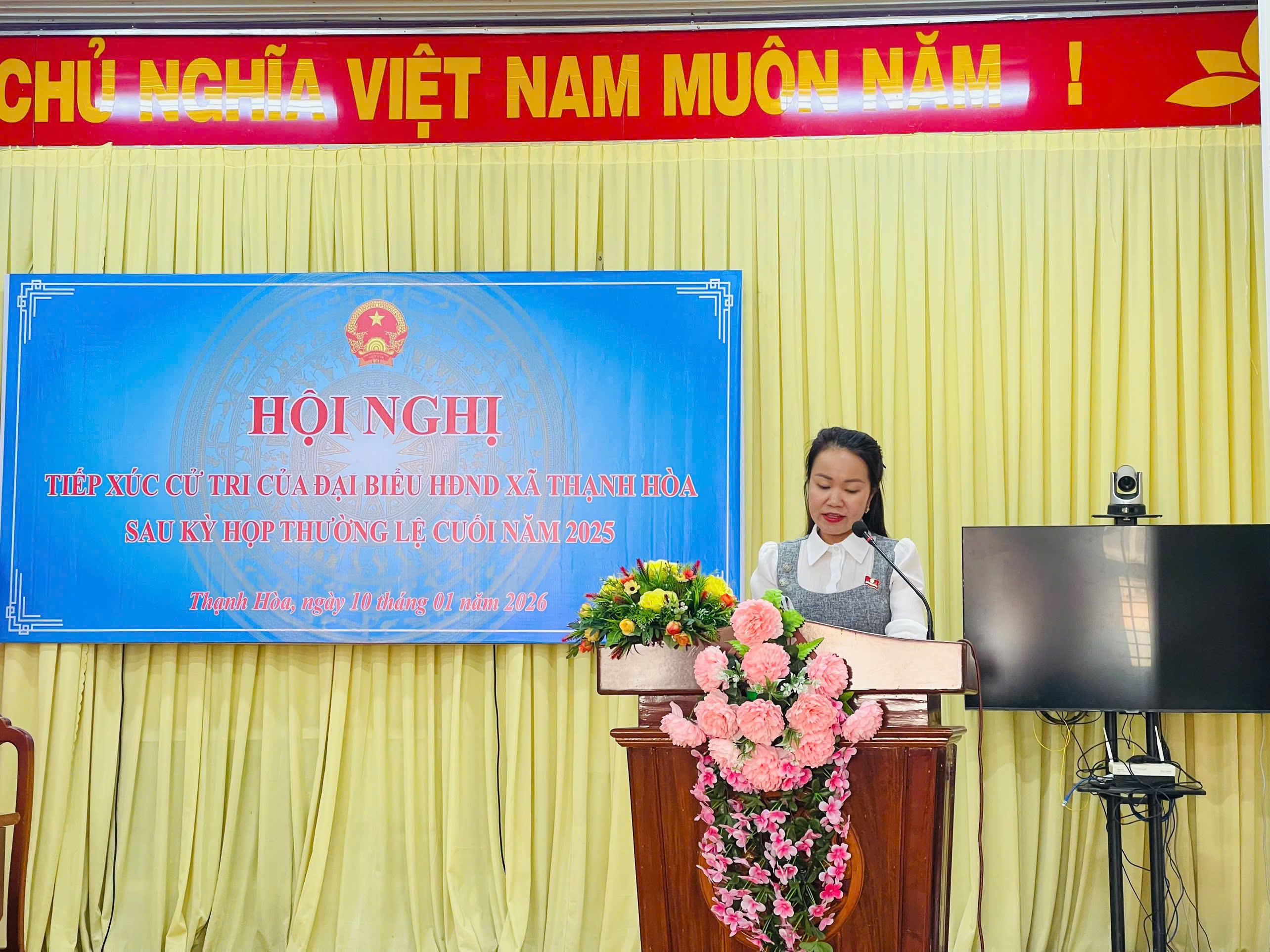 ĐẠI BIỂU HĐND XÃ THẠNH HÒA KHÓA XII NHIỆM KỲ 2021-2026 TIẾP XÚC CỬ TRI SAU KỲ HỌP THƯỜNG LỆ CUỐI NĂM 2025