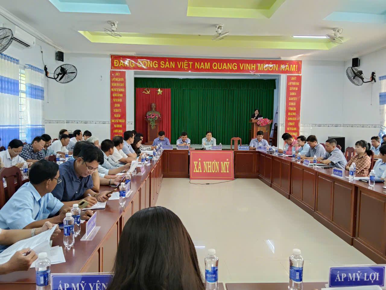Xã Nhơn Mỹ tổ chức sơ kết công tác tổ chức bầu cử đại biểu Quốc hội khóa XVI và đại biểu Hội đồng nhân dân các cấp nhiệm kỳ 2026–2031