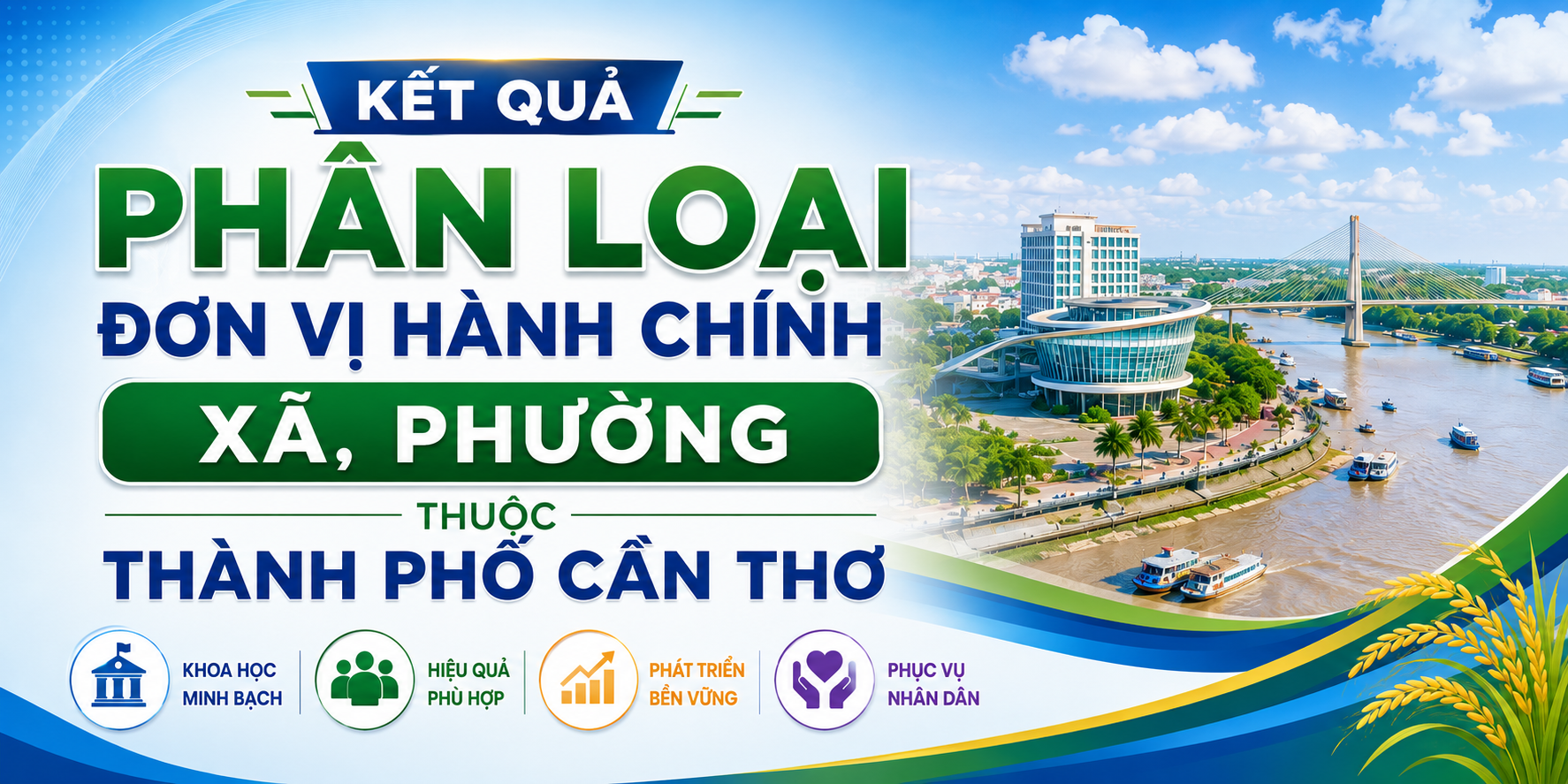 Kết quả phân loại đơn vị hành chính xã, phường thuộc thành phố Cần Thơ