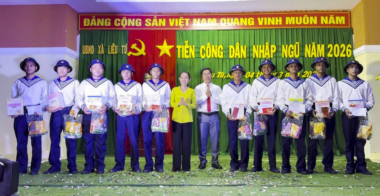 XÃ LIÊU TÚ TỔ CHỨC LỄ TIỄN CÔNG DÂN NHẬP NGŨ NĂM 2026