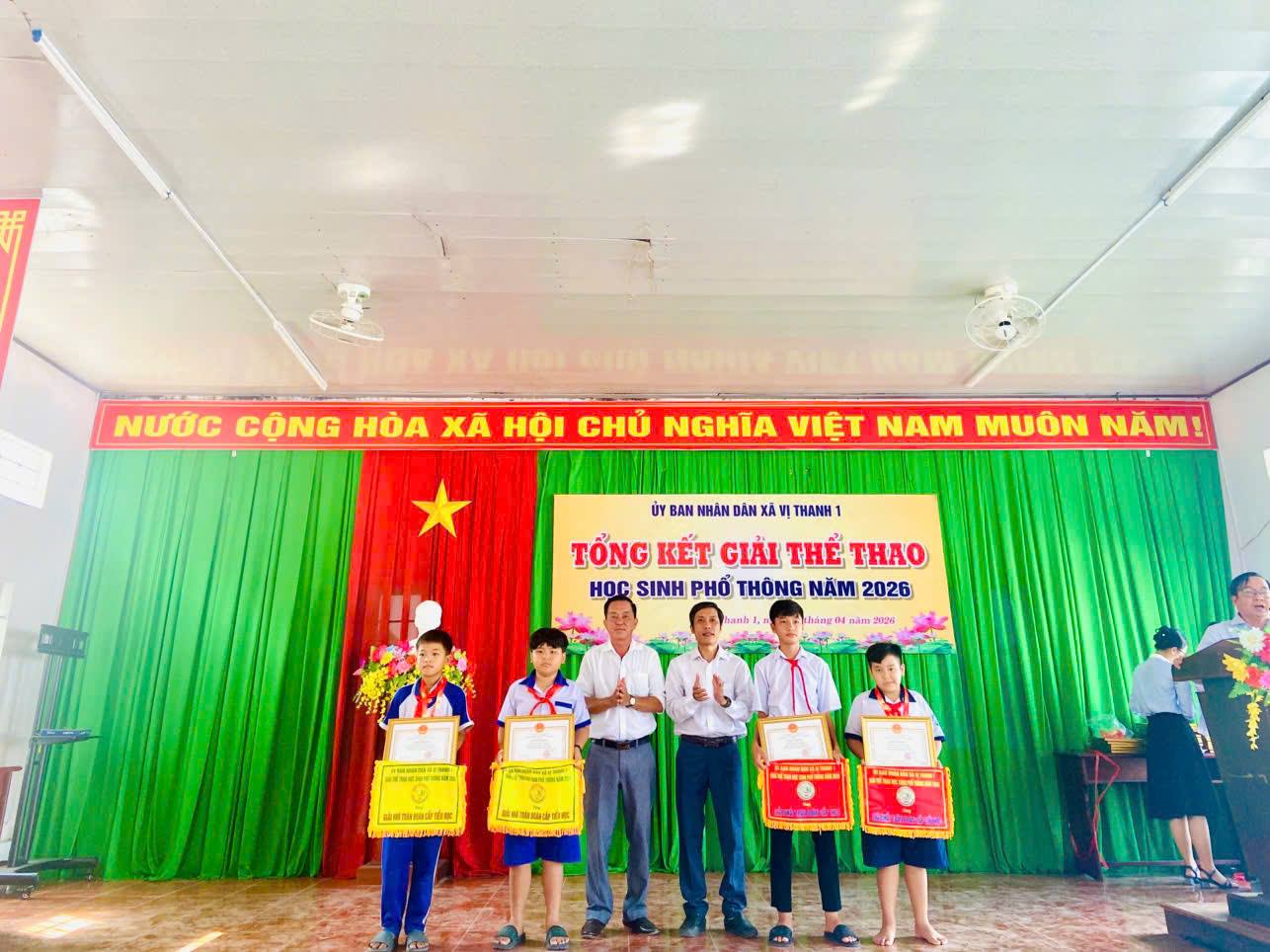 Trường THCS Vị Đông sôi nổi tham gia Giải thể thao học sinh phổ thông cấp xã năm 2026 tại xã Vị Thanh 1