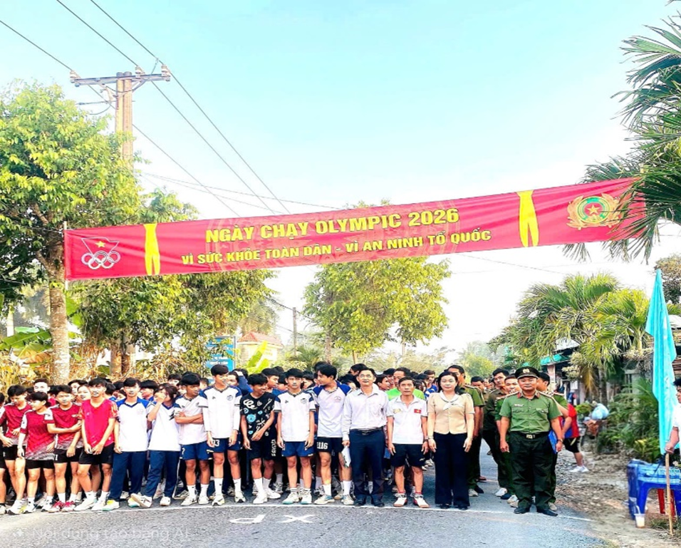 Công an xã Vị Thanh 1 hưởng ứng “Ngày chạy Olympic - Vì sức khỏe toàn dân - Vì An ninh Tổ quốc” năm 2026