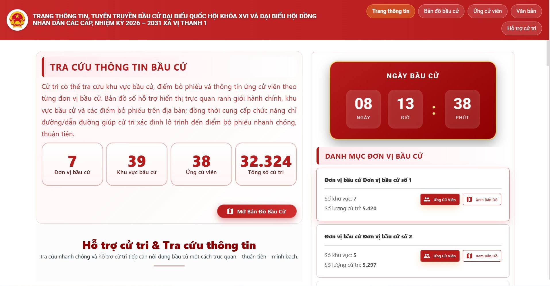 Ra mắt sản phẩm truyền thông đặc biệt: Bản đồ số phục vụ công tác tuyên truyền bầu cử đại biểu Quốc hội khóa XVI và bầu cử đại biểu HĐND các cấp, nhiệm kỳ 2026 - 2031 tại xã Vị Thanh 1