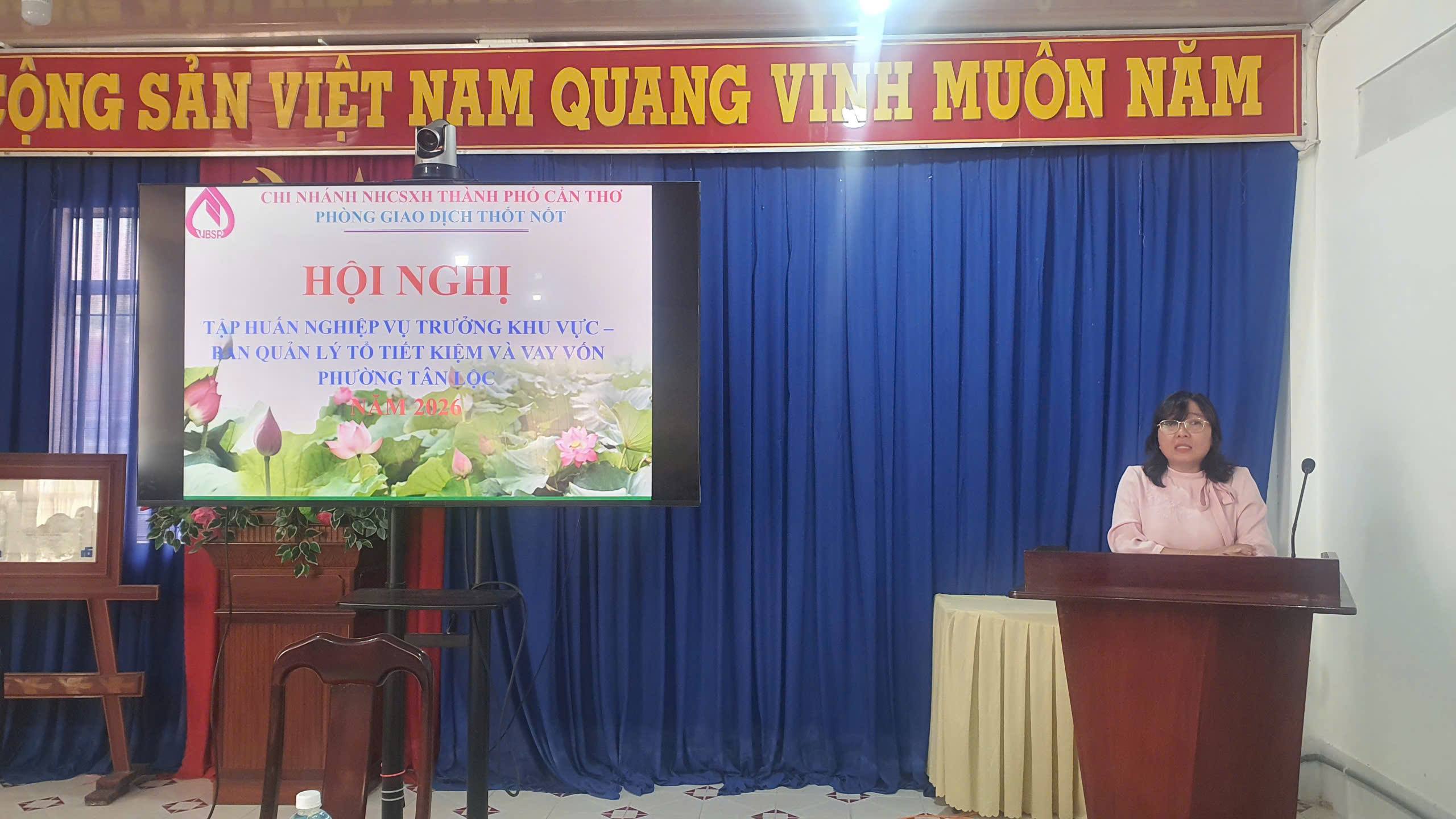 Tân Lộc tập huấn nghiệp vụ cho Ban quản lý tổ tiết kiệm và vay vốn năm 2026