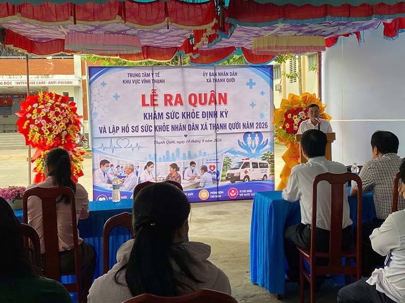 Trung tâm Y tế khu vực Vĩnh Thạnh: Lễ ra quân khám sức khỏe định kỳ và lập hồ sơ sức khỏe toàn dân