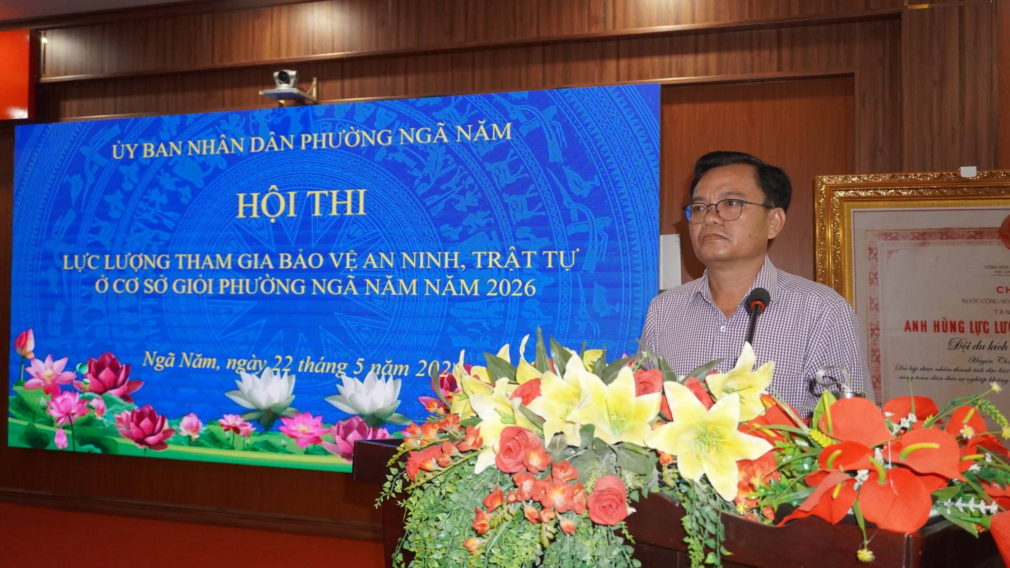 UBND phường Ngã Năm tổ chức Hội thi lực lượng tham gia bảo vệ an ninh, trật tự ở cơ sở giỏi năm 2026.